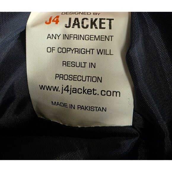 NWT J4 Jacket Mens Navy Blue Velvet Button-Up Jacket Contrast Stitching Size L - Picture 7 of 9